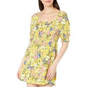 Sanctuary LARGE Smock Square Neck Dress Sweet & Sour Floral Easter Spring